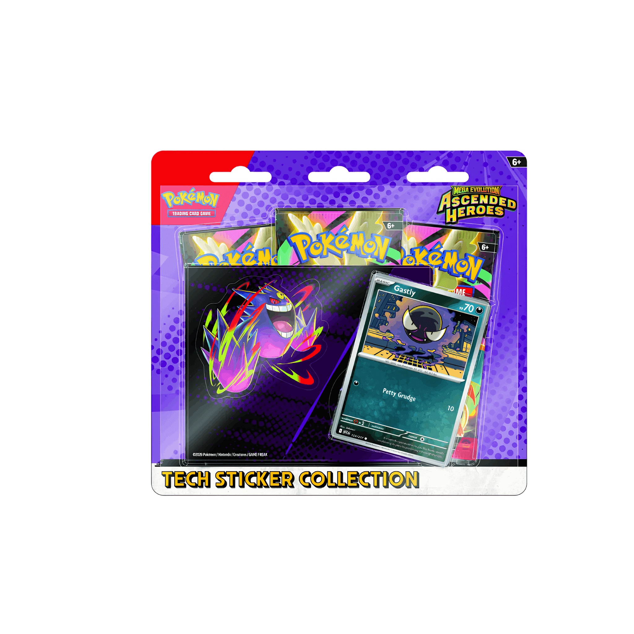 Pokemon TCG - Mega Evolution Ascended Heroes Gastly Tech Sticker Collection